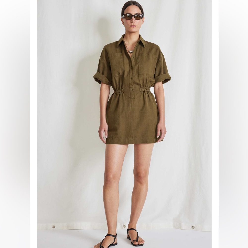 Apiece apart palmera dress-olive M